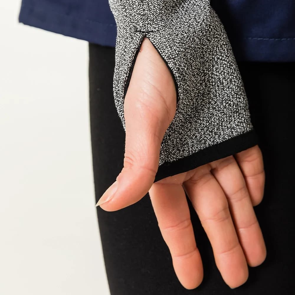 Armbeskyttelse Version 3, detaljbilde av søm